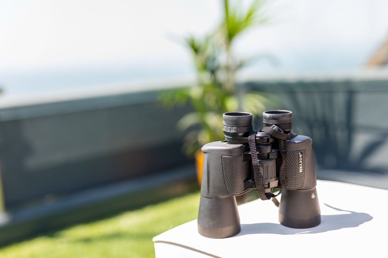 Cliffhanger House binoculars terrace